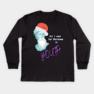 All I want for Christmas is youth Kids Long Sleeve T-Shirt